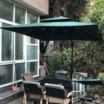 시월 태양광 사각파라솔 다크그린 3m 야외쉼터 그늘막파라솔 : 시월잡화