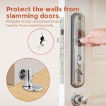 보이지 않는 마그네틱 도어 스토퍼, 조절 가능한 바닥 서 있는 드릴이 없는 간편한 설치, 벽 손상 방지(실버-1 팩) Black-1 Pack : Amazing008