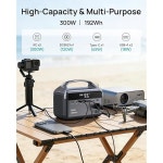 휴대용 발전소 300W, 태양광 패널 및 에어컨 콘센트가 있는 192Wh LiFePO4  NEOZL + 40W Solar Panel : 메가딜마켓