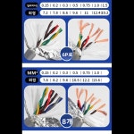 고유연성 CNC 트위스트 페어 차폐 케이블 2/10/50m 2-12 코어 26-17AWG TRVVPS 오일 저항성 벤딩 와이어 CNC 용 : 제스124