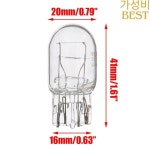 10pcs T20 7443 신호등 W21/5W 투명 유리 DRL 주간 회전 중지 브레이크 테일 : 람보르기니하이브리드