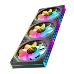 정글 레오파드 프리즘4 울트라 120mm PC 리버스 블레이드 ARGB 케이스 팬 Reverse Fan Black-3packs : 라라라샵1