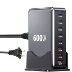 유명 테크샵 USB III GAN 600W 충전기 8포 갖춘 데스크탑 USB A를 4개의 : 월드와일드마켓