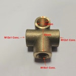 M10에서 M12로 X2PLACE 암형 오목 황동 브레이크 티 : 바이셀세븐티포