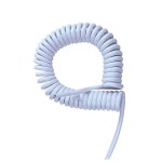 3코어 흰색 스프링 나선형 케이블 텔레스코픽 24/22/20/18/17/15AWGWire Stretch1to10 신축성 와이어 수축 가능 케이블 : 제스124