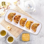 KAY 4팩 골드 직사각형 디저트 듀티 트레이 서빙 플라스틱 17 헤비 화이트 5인치 10 Inch Clear And Gold : 달빛창고123