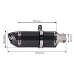 범용 51MM 오토바이 배기 소형 R77 이스케이프 머플러 DB 킬러 포함 에어록스155 MT03 CB400X NSS350 DL250 ER6N 용 : 코스믹스-24A