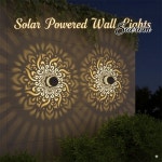 야외 LED 태양광 울타리 및 벽 조명 금속 만다라 정원 잔디밭 농장 복도 현관용 : 석전산업