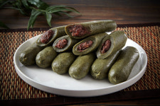 곰취 가래떡 80g 12개 인제 동일농장 팥앙금 : 동일팜