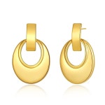 골드 실버 기하학적 댕글 드롭 귀걸이 - 여성용 후프 청키 트렌디 빈티지 스타일리시한 Style C-Gold : 벨로아365