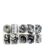 580Pcs /Box M2 M3 M5 M6 M8 M10 M12 스테인리스 스틸 초박형 평면... 조절 심 플레인 개스킷 구색 키트 박스 DIN988(5BOX) : Amazing008