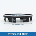 ABSOPRO 휠 센터 캡 허브 림 내구성 있고 스타일리시한 OD 70mm / 2.76인치 플라스틱 블랙 4대(BMW용) : Amazing005