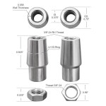 3/8 x 3/8-24 하임 조인트 로드 엔드 키트 경제성, 튜브 어댑터 및 잼 너트, 팬하드 바 .058 붕스 LH RH, 2 세트 1 1/4 -1 set : Amazing008