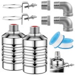 물탱크용 2Pcs 물 플로트 밸브, 아쿠아펄스 자동 시스템, 완전 차단 1/2인치 ~ 3/4인치 304 스테인리스 스틸 물탑, 수영장, 축사용. 2Pcs... 
