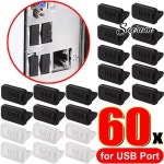 USB-A 충전 포트 먼지 플러그 커버 캡 암형 잭 범용 실리콘 보호대 PC 노트북 : 중리산업