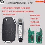 Zz NYOSYEC4TX1707 95430 J0700/H5600/S600/J100/H5500/H8700 433mhz 4BT 플립 RHK 리모트 키 (현대 엑센트 2018 21 I3 : 삼관왕