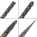 더블 스트라이프 텅스텐 강철 카바이드 로터리 파일 밀링 커터 금속 연삭 헤드 3X3MM 20개 한 세트 NO.C0394 : 나라라멀리