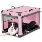 PETSFIT 36인치 프레임 휴대용 중대형견을 핑크 부드러운 여행용 위한 나선형 사용 : 달쓰7