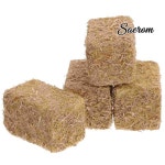 4Pcs 미니 건초 농장 디오라마 소형 테이블 레이아웃 짚 Bales 나무 시뮬레이션 정원 : 석전산업