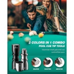 락큐 2팩 풀 큐 팁 셰이퍼 도구 3-IN-1 당구 액세서리 키트 두 가지 색상으로 제공 : 퍼스트리치몰