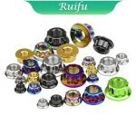 Ruifu 티타늄 플랜지 너트 M5 M6 M8 M10 M12 더블 육각 플랜지 12 포인트 너트 오토바이 Ducati 용으로 수정 : 제스123