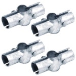 체인 링크 펜스, 코럴 패널, 크로스 그리드 대로 피팅용 OTTFF 4 팩 2 (1-7/8 ) x 1-3/8 라인 레일 클램프 두께 1/8 : 모라디직구17