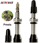 2Pcs 튜브리스 Presta 밸브 스템 키트 호환 가능한 실란트 MTB 자전거 타이어 용 초경량 알루미늄 익스텐더 : 원삼상사