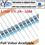 100개/묶음 금속 필름 저항기 4 2K 1/4W 1R 1 4K7 220R 47K 1K  1 1K : gumebest