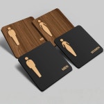 화장실 표지판 남녀 공용 아크릴 공중 문 호텔 알림 1. 2 : 유니버셜픽28호점