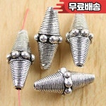 티베트 실버 테이퍼 스페이서 비즈 21.5x10.2mm 구멍 H0564 10 개 : 원칠상사