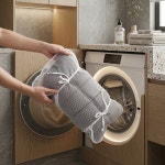 패딩압축 세탁망 패딩빨래 구김방지세탁망 베개 운동화 이불 : 프라빌