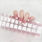 LIFO 젤 네일 아트 랩 팁 화이트 젤리 핑크 접착 스티커 22 스트립 매니 키트 가정에서 DIY하기 Pink : 벨로시아S