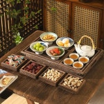 일식 다도 다기 찻잔 원목 트레이 세트 화이트 : 하울라이크