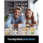 QISHOUTING 9팩 미니 개 빌딩 블록 6 7 8 9세 , 9가지 스타일의 작은 귀여운 세트, 성인 여성용 미니어처 피규어 장난감, 생일 파티는 스타킹... 