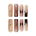 네일 스퀘어 인조 엑스트라 롱 골드 참 디자인 XL 릴 여성용 스틱 24개 S0509 24 : 엘리시온트레이드