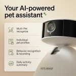 PETLIBRO AI 반려견 카메라 실내 폰 앱 [멀티 펫 인식 일일 활동 분석 및 스마트 요약] 캣 캠 360 뷰 1080P 양방향 오디오 홈 WiFi : 밸류픽업