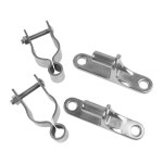 304 스테인리스 스틸 게이트 힌지 세트 2개입 35mm 브래킷 (농장 및 울타리 문용) 고강도 구조 설치 부품 포함 : 이영종합상사