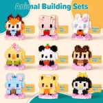 하이 고도 동물 파티, 빌딩 블록, 9팩 미니 세트, 구디 백 스터퍼, 14세 성인을 위한 교실 소정의 장난감 선물 선호+ 9 Animal Flowers... 