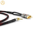 [호환] HIFI 3.5mm RCA 스테레오 오디오 케이블 L 각도 헤드폰 잭-RCA 상호 연결 케이블-휴대 전화 태블릿 자동차 PC 용 : 오션글로벌2