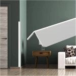 두꺼운 PVC 벽 모서리 보호대 흰색 2개 세트 90cm 자가 접착 가구 계단 가장자리 가드 Clear-35.4inch 2PCS : 아마살림