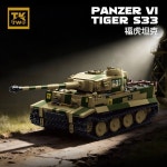 TK8003 S33 1595피스 2차 세계대전 군용 탱크 모델 밀리터리 팬저 VI 타이거 빌딩 블록 브릭 교육용 장난감 소년 성인 선물 : 에스에스종합몰