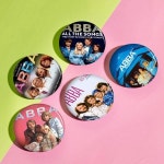 클래스 ABBA 밴드 소프트 버튼 핀  인쇄 아이콘 구를  배지 칼라 브로치 옷깃 : 알디컴퍼니12