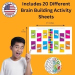 컬러 빌딩 브레인 브리지 활동 매트 - ADHD 직업 포커스를 위한 20가지 교육 워크시트 : 나스토어일육