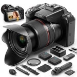 NBD 8K  &  6400만 화소 디지털 일안레플렉스 카메라[Wi-Fi와 앱 제어]16배 광학 줌 디지탈 카메라 오토 : zakya-triangle