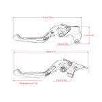 오토바이 액세서리 접이식 브레이크 클러치 레버 핸들 바 그립 YAMAHA YZF R3 YZFR3 2015-2020 YZF-R3 핸들 레버 : 제스127