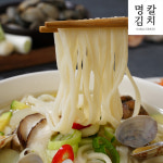 명동칼국수 사골육수 생면 칼국수 밀키트 5인분 세트 : 명동칼국수김치