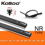 Koso 자동차 와이퍼 블레이드 삽입 천연 고무 스트립 리필 NR 유형 6mm 14 16 17 18 19 20 21 22 24 26 윈드 스크린 자동차 액세서리... 