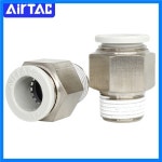 에어택 APC4 6 8 10 12 16-M5 01 02 03 04 직선 나사 퀵 플러그 조인트 공압 피팅 커넥터 : 에센셜코너