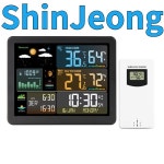 품질보장 디지털 기상 관측소 전자 온도계 습도계 모니터링 기압계 일출 일몰 색상 : 신정종합상사E-14