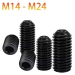 M20 M24 블랙 그레이드 12 합금강 육각 소켓 세트 나사 오목 엔드 그럽 스크류 볼트 길이 14 16 20 100MM 24 X 40mm(1pcs) : 더리치014